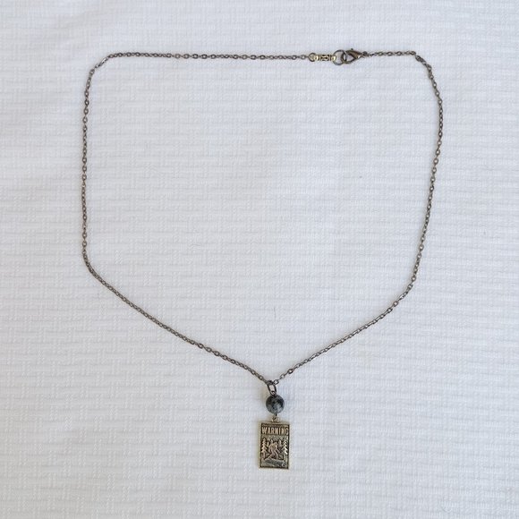 Bigfoot "Warning" Earrings & Necklace jewelry set - Picture 3 of 5